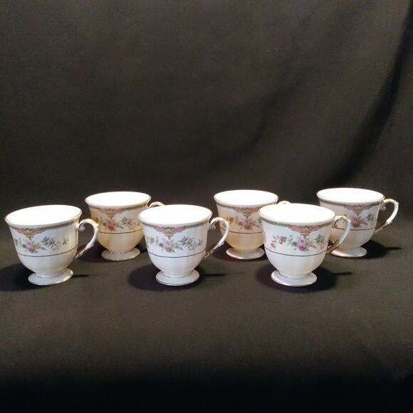 6 Franconia-Krauteim Seleb Bavaria Demitasse Tea Cups in Aida Gold - Picture 1 of 14